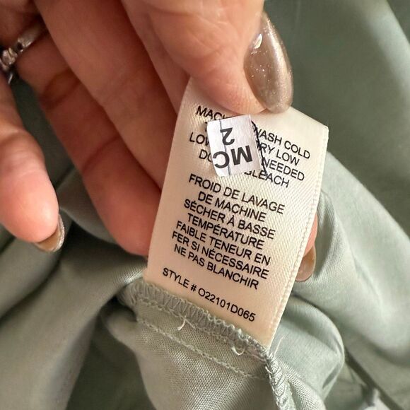 NWT Rebecca Taylor long sleeve cotton shift dress. Color: mint. Size XS - Picture 8 of 15